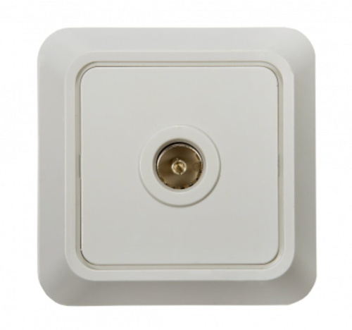 Розетка телевизионная BOLLETO белая накладная 7027 IN HOME