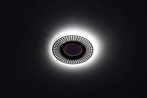 Светильник DK LD41 WH/BK ЭРА декор cо светодиодной подсветкой MR16, белый/черный