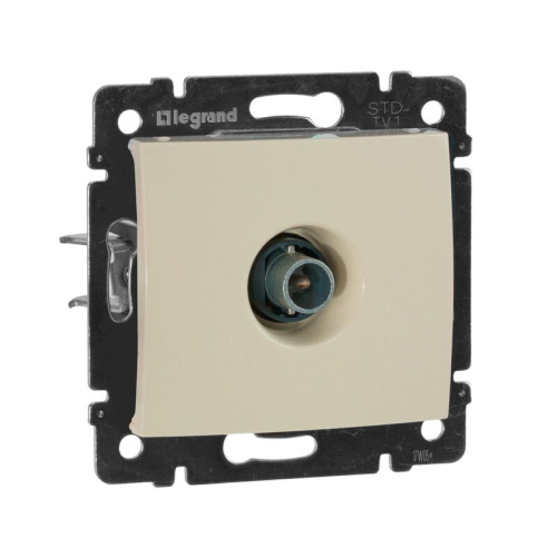 Розетка TV тип звезда слоновая кость VALENA