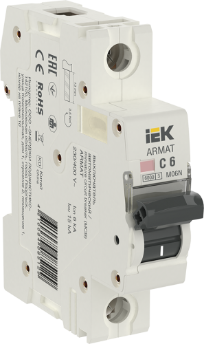 Автоматический выключатель M06N 1P C 6А ARMAT IEK