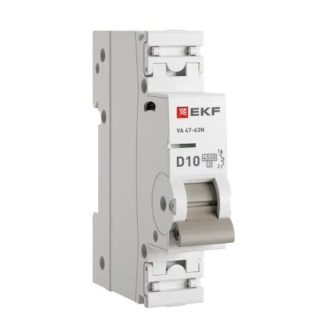 Автоматический выключатель ВА 47-63N 1P 10А (D) 4,5 кА PROXIMA EKF