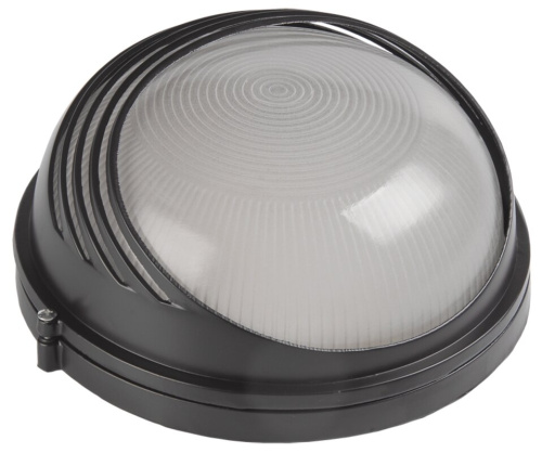 Светильник НПП1307 черный/круг ресничка 60Вт IP54  ИЭК