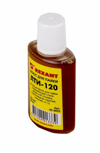 Флюс для пайки, ЛТИ-120, 30мл, флакон REXANT
