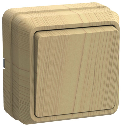 Выключатель 1-клавишный для открытой установки 10А ВС20-1-0-ОС сосна OKTAVA GENERICA