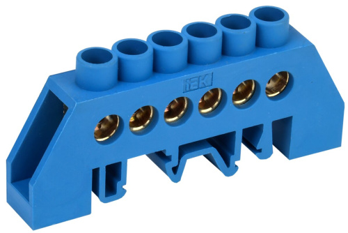 Шина N "ноль" в комбинированном DIN-изоляторе типа "Стойка" ШНИ-8х12-6-КС-С IEK