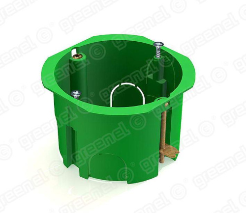 Коробка уст. D65x45 IP20 для скрытого монтажа в полых стенах в комплекте с саморезами, с мет