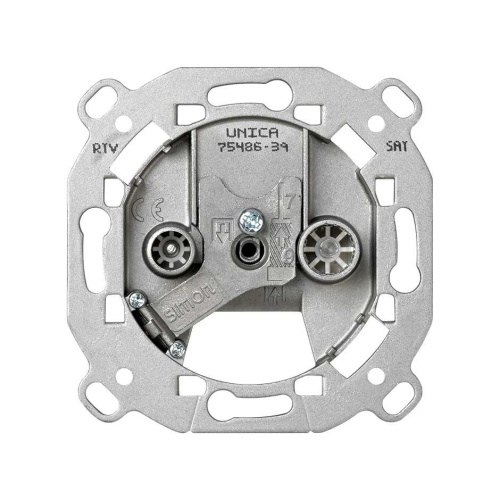 Розетка R-TV одиночная, затухание 9,8(R)-10,4(TV)dB, S82,82N,88 Simon