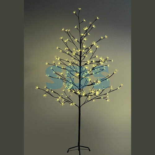 Дерево комнатное "Сакура"ствол и ветки коричн, 1,5м,120 светод-в желтый,трансформ IP44 NEON-NIGHT