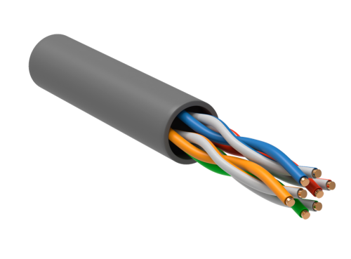 Витая пара U/UTP кат.5E 24AWG 4 пары PVC 1м серый РФ/Т GENERICA