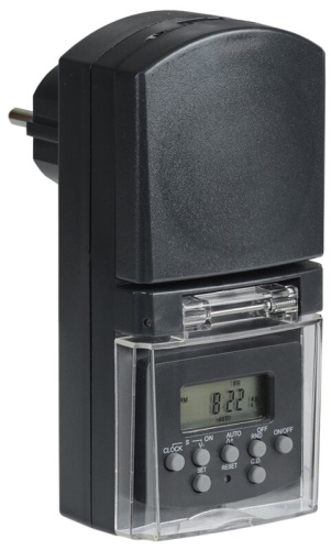РТЭ-3 Розетка-таймер электронный 1мин 7дн 140on/off 16А IP44 черный IEK