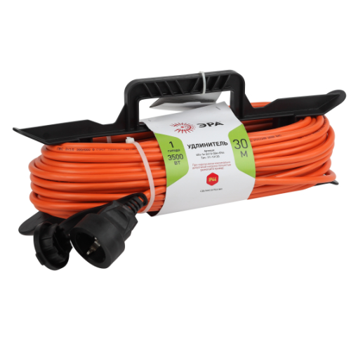 Удлинитель силовой ЭРА UFx-1e-3x1.5-30m на рамке c заземлением 1 розетка 30м ПВС 3x1.5мм2