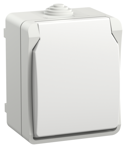 Розетка 1-местная с заземлением для открытой установки 16А IP54 РСб20-3-ФБ белый FORS IEK