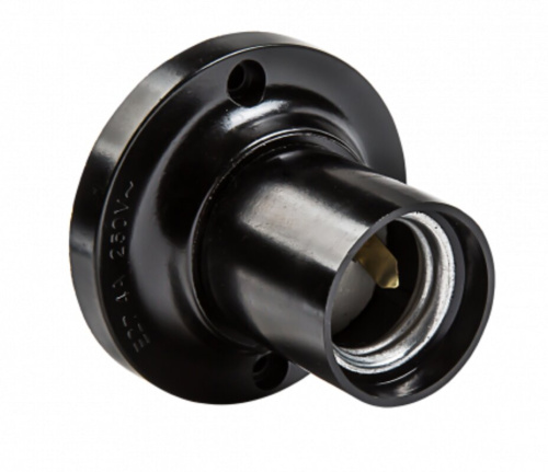 Патрон Е27 Ф П-01 Е27 карболитовый потолочный IN HOME