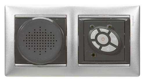 Рамка 2-местная алюминий VALENA