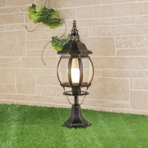 Светильник садово-парковый черное золото 9913-D/GL 1001S