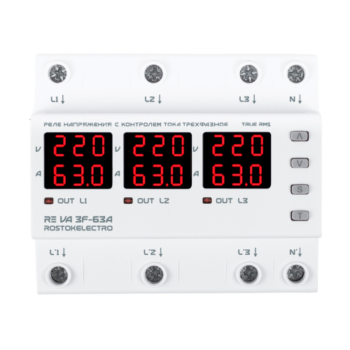 Реле напряжения RE VA3F-63А  46-336