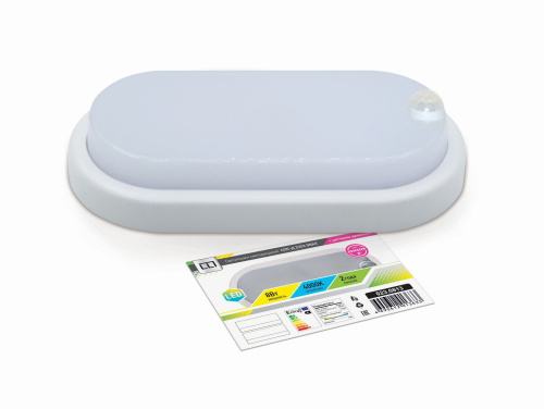 Светильник светодиодный герметичный СПП-Д 2403 12Вт 230В 4000К 960Лм IP65 105мм ОВАЛ дат. движения 