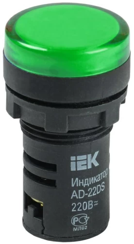 Лампа AD22DS(LED)матрица d22мм зеленый 24В AC/DC  ИЭК