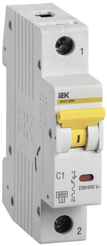 Автоматический выключатель ВА47-60M 1P C 2А 6кА KARAT IEK