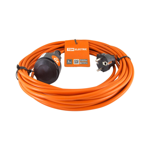 Удлинитель-шнур силовой УШз16 TDM (штепс. гнездо, 20м ПВС 3х1,0) У1-13041