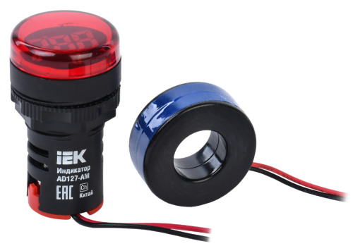 Индикатор значения тока и напряжения желтый ED16-22AVD 100А EKF PROxima