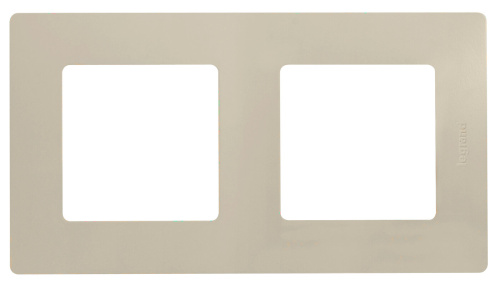 Рамка 2-местная слоновая кость ETIKA