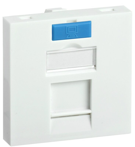 Вставка 45х45мм для 1 модуля Keystone Jack с маркером ITK