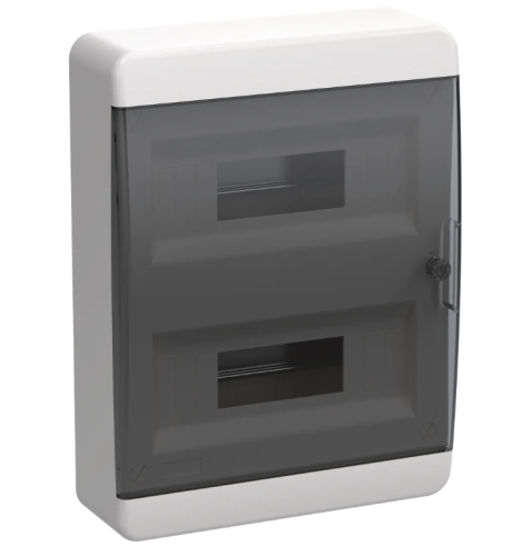 Корпус пластиковый ЩРН-П-24 IP41 черная прозрачная дверь TEKFOR IEK