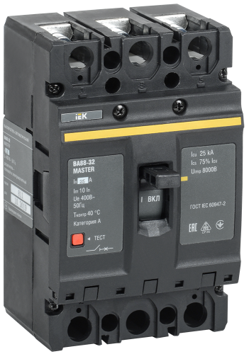Выключатель автоматический ВА88-32 3Р 25А 25кА MASTER IEK
