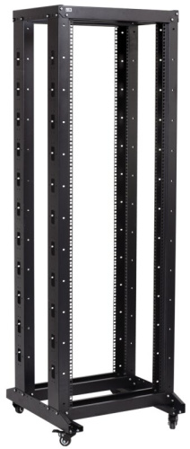 19" двухрамная стойка, 47U, 600x600, на роликах, черная ITK