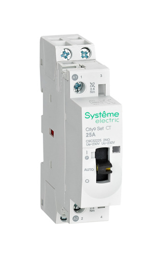 Контактор 2P 2НО 25A AC 230В-230В Systeme | C9C32225 | City9 Set