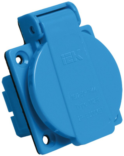 Розетка панельная РП10-3 скрытая с крышкой IP44 16А 2Р+РЕ 220В TDM