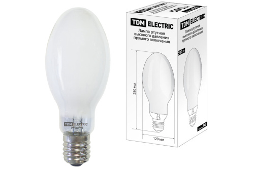 Лампа ртутная высокого давления прямого включения ДРВ 250 Вт Е40 TDM