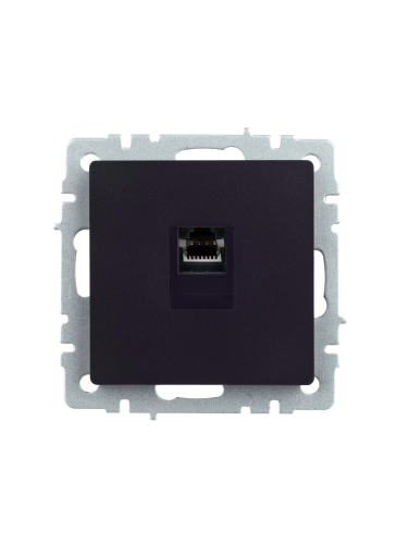 Розетка компьютерная RJ45 кат.5E РК10-БрЧ черный BRITE IEK