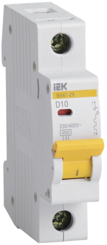 Автоматический выключатель ВА47-29 1P D 10А 4,5кА KARAT IEK