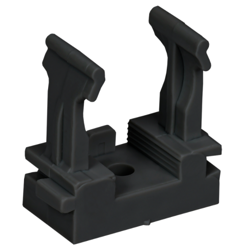 Держатель с защелкой для гофрированных труб под монтажный пистолет CFM20 черный ELASTA IEK