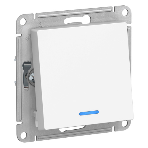 Переключатель 1-кл с подсветкой, сх.6а, 10АХ, механизам, БЕЛЫЙ ATLASDESIGN