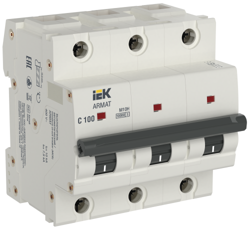 Автоматический выключатель M10H 3P C 100А ARMAT IEK