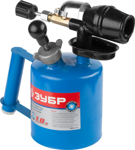 Лампа паяльная ЗУБР,стальная,1л