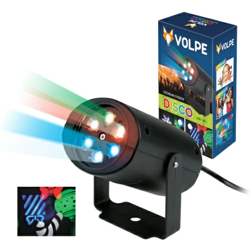 Светодиодный светильник-проектор. Проекция «рождество», RGB. Кабель с вилкой, 220В. ULI-Q306 4W/RGB 