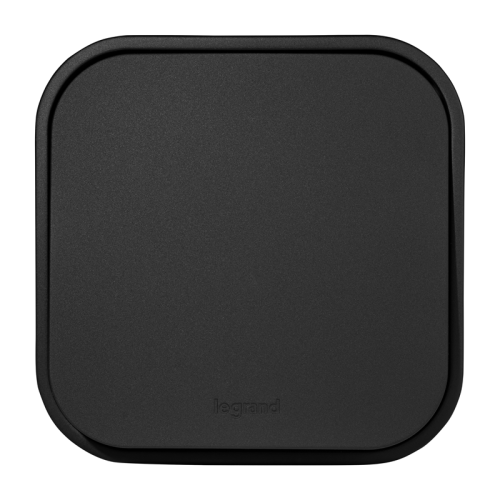 Выключатель 1-клавишный для открытой установки схема 1 10АХ чёрный матовый QUTEO