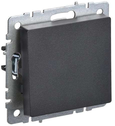 Выключатель 1-клавишный 10А ВС10-1-0-БрЧ черный BRITE IEK