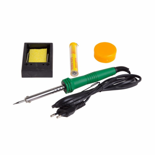 Набор для пайки №11 (паяльник 30Вт, подставка, губка для удаления припоя, канифоль, припой) REXANT