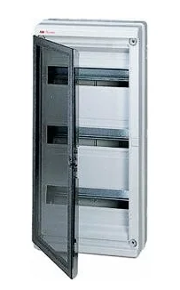 Бокс навесной серый 36мод. (3 ряда) с дымчатой дв. IP65 ABB Europa