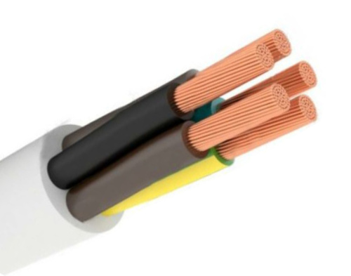 Провод ПВС 5х2,5 бел.