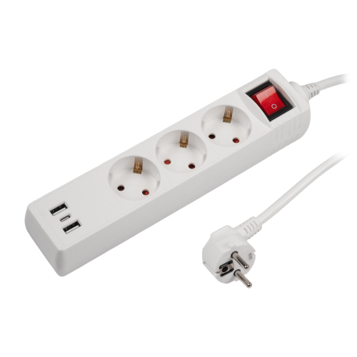 Удлинитель  ФАZА FES-03-500 USB (3 х 5) заземл., выкл.