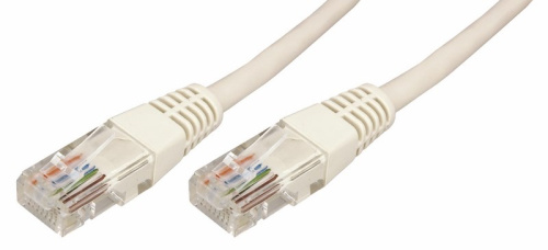 Шнур коммутационный, патч-корд, U/UTP RJ45-RJ45 CAT 5e, PVC, серый, 1,5м REXANT