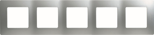 Рамка 5-местная алюминий ETIKA