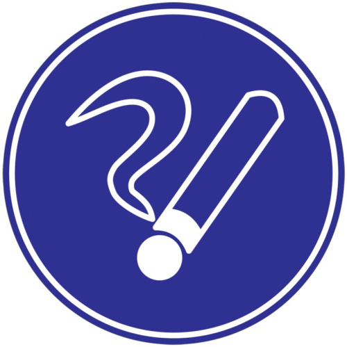 Самоклеящаяся этикетка Ф180мм "Курить здесь" IEK