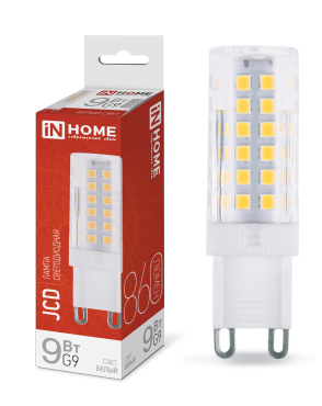 Лампа светодиодная LED-JCD 9Вт 230В G9 4000К 860Лм IN HOME